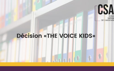 The Voice Kids : le CSA sanctionne la RTBF pour non-respect de la législation en matière de communication commerciale