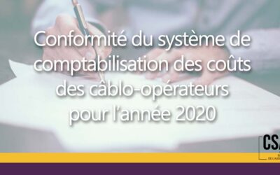 Communications du Collège d’autorisation et de contrôle concernant la conformité des systèmes de comptabilisation des coûts de Brutélé, Telenet et VOO S.A. pour l’année 2020