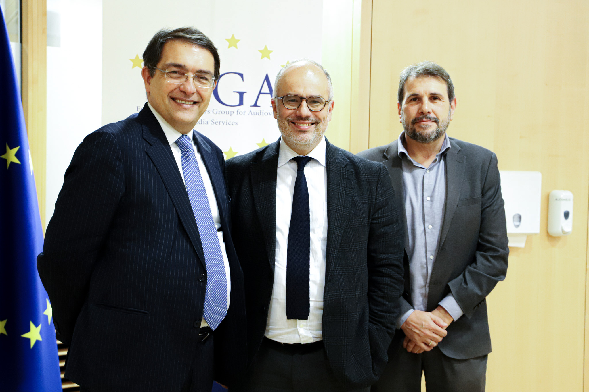 De gauche à droit : Giacomo Lasorella (Italie), Karim Ibourki (Belgique), Carlos Aguilar Paredes (Espagne) 