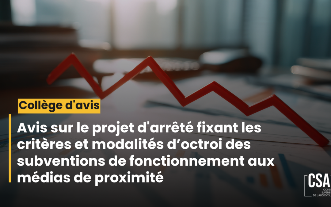 Projet d'arrêt subvention MDP : avis du collège d'avis