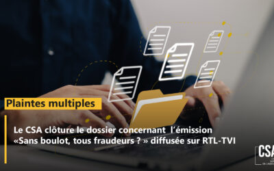 Le CSA clôture le dossier concernant l’émission «Sans boulot, tous fraudeurs ? » diffusée sur RTL-TVI